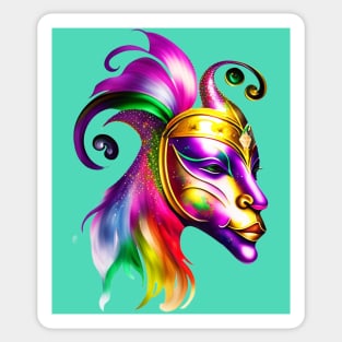 Mardi Gras Mask Sticker